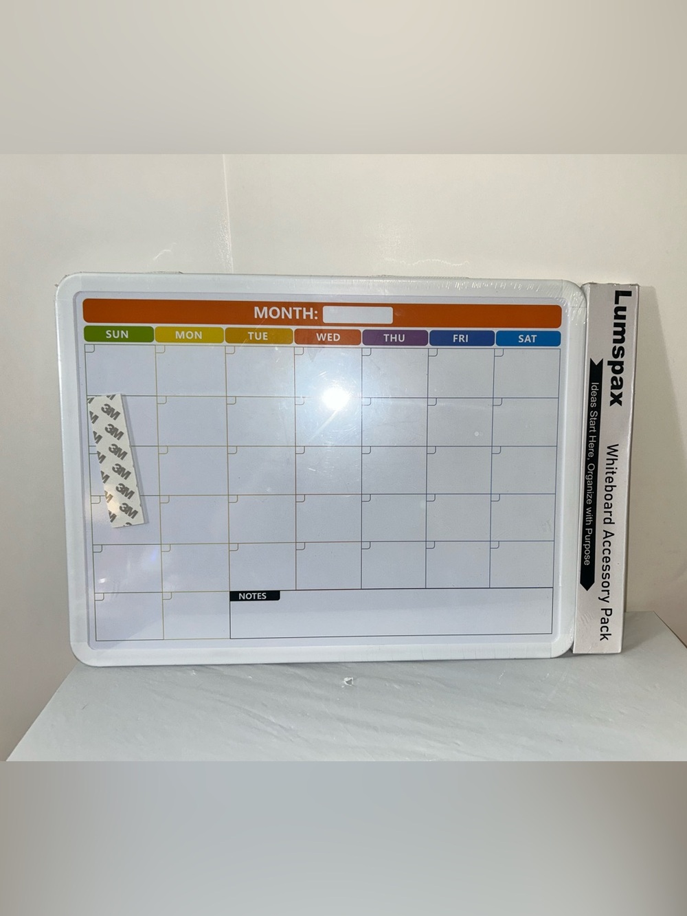 Monthly Dry Erase Calendar - White